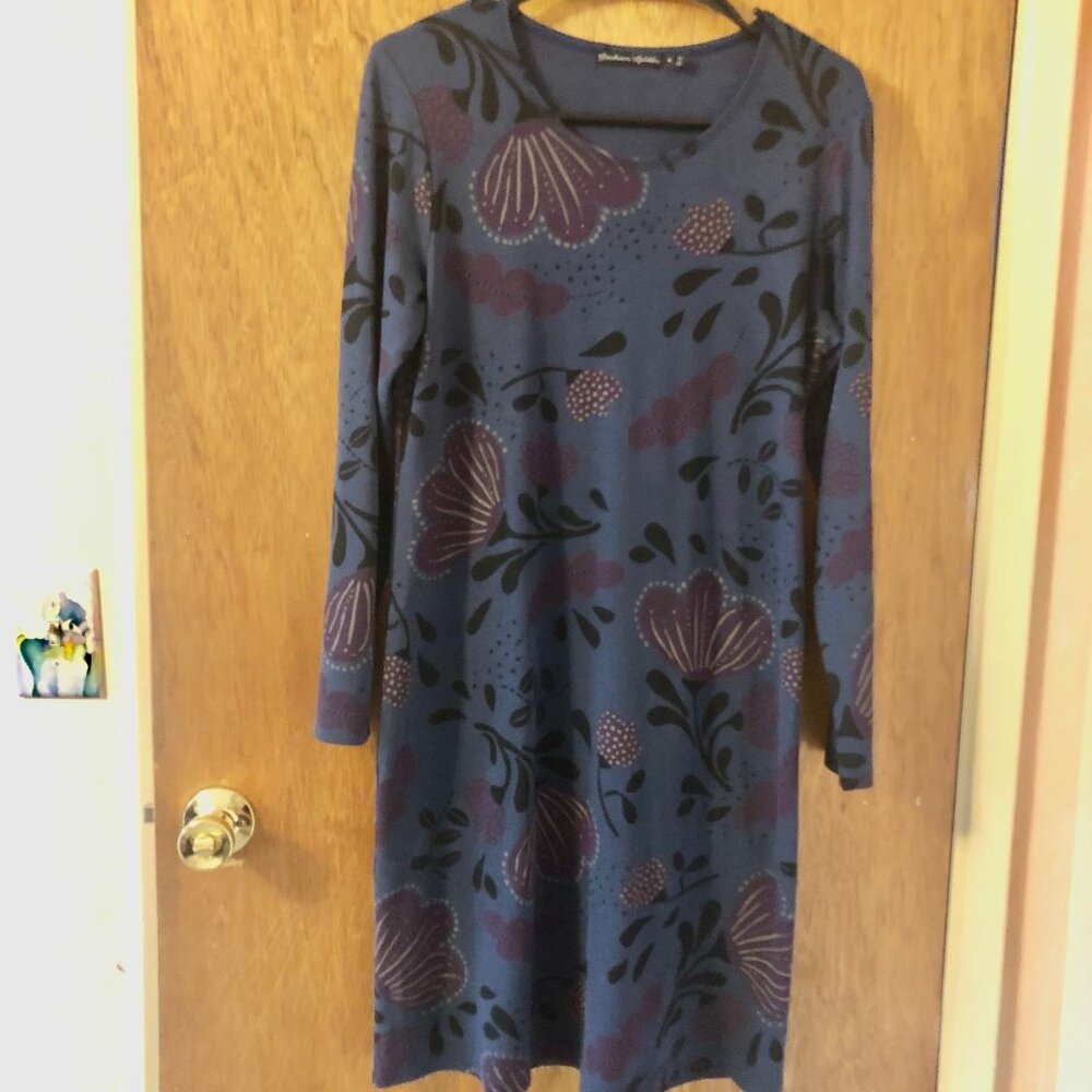 Gudrun Sjoden Organic Cotton Long Sleeve Shift Dress w/Pockets